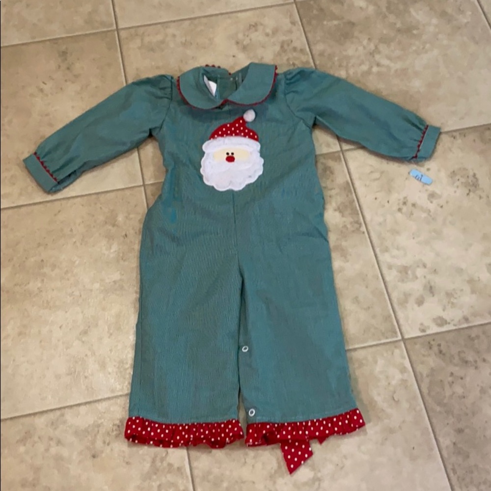 Sundae Afternoon Santa Romper size 18 M NWT
